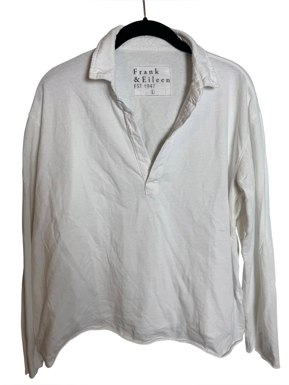 Frank & Eileen PATRICK Popover Henley in white L - Picture 2 of 5